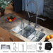Undermount Kitchen Sink with 28.5" Faucet and Soap Dispenser