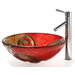 Copper Snake Glass Vessel Sink and Sheven Faucet
