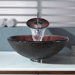 Callisto Glass Vessel Sink and Waterfall Faucet