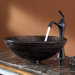 Copper Illusion Glass Vessel Sink and Ventus Faucet