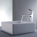 15.2" W x 19.2" L White Square Ceramic Sink and Decorum Faucet