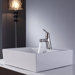 18.5" White Square Ceramic Sink and Ferus Basin Faucet