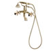 Traditional Wall Mount Tub Faucet with Metal Cross Handles