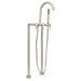 Contemporary Floor Mount Tub Faucet Trim with Metal Lever Handles