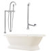 Capri 67" Tub with Floor Mount Faucet and Cross Handles