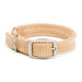 Double Braid Collar in Sand / Brushed Nickel Hardware