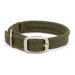 Double Braid Junior Collar in Olive / Brushed Nickel Hardware