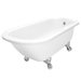 Maverick AcraStone Traditional Bath Tub with No Faucet Holes in White
