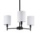 Walker 4 Light Chandelier with Drum Shade