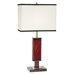 Union Square Table Lamp in Mahogany and Brushed Nickel