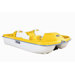 Fiji Three Person Pedal Boat with Yellow Deck and White Hull