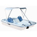 Rainbow Deluxe Four Person Pedal Boat with Fade Blue / White Deck and White Hull