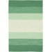 India Green Striped Rug