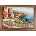 House of the Cliff Hand Painted Oil Canvas Art with Frame