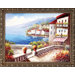 On the Terrace Hand Painted Oil Canvas Art with Frame