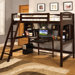 Alexis Twin Loft Bed with Desk and Bookshelves