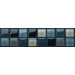 Glass Liner Tile Accent in Grey