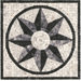 Mini Star Medallion Tile Accent in Black / White