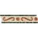 Mosaic Scroll Listello Tile Accent in Rust / Green