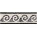 Mosaic Wave Listello Tile Accent in Black / White