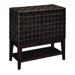 Woven Faux Leather Bar Cabinet