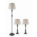 2 Table and 1 Floor Lamp in Black and Gold