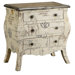 Painted Treasures Casually Chic Fabric Covered Bombe' Chest