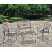 Iron Patio 4 Piece Lounge Seating Group