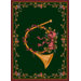 Winter Seasonal French Horn Novelty Rug