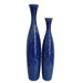 Ceramic 19" and 22" Tall Vase in Cobalt Blue Glaze  (Set of 2)