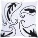 T-3048 18" Decorative Pillow in White / Black