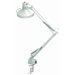 Super  Reading Lamp with Clamp in White with Electrical Outlet