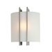 Checks Linear   Wall Sconce in Steel and Frosted Glass