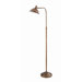 Minuteman Adjustable Metal  Floor Lamp in Gold
