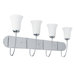 Dover Vanity Light in Chrome with Frosted Glass Shade