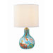 Glass Body  Table Lamp in Aqua