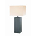 Leatherman  Narrow Table Lamp in Dark Brown Leather
