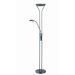 Duality Reading Light and Torchiere Floor Lamp Combination in Black