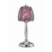  Table Lamp in Chrome with Purple Mosaic Glass