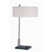 Table Lamp in Polished Steel/Black
