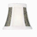 Candelabra Bell Shade in White and Brown Jacquard