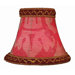 Jacquard Chandelier Bell Shade in Red