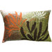 Ecco 13" x 20" Pillow with Rust / Brown Leaves