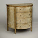 Empress Demilune Accent Chest in Distressed Antique Silver