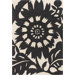Tufted Pile Ebony/Cream Zinnia Rug