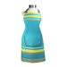 MUincotton Full Apron in Pacific Stripe