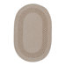 Banded Wool Blend Oatmeal/Mocha Rug