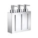Outline Three Containers Soap and Lotion Dispenser in Polished Chrome