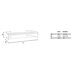 Sideline Towel Shelf with Towel Bar in Polished Chrome