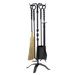 4 Piece Wrought Iron Twist Fire Tool Set